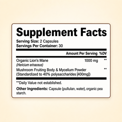 Organic Lion's Mane Capsules